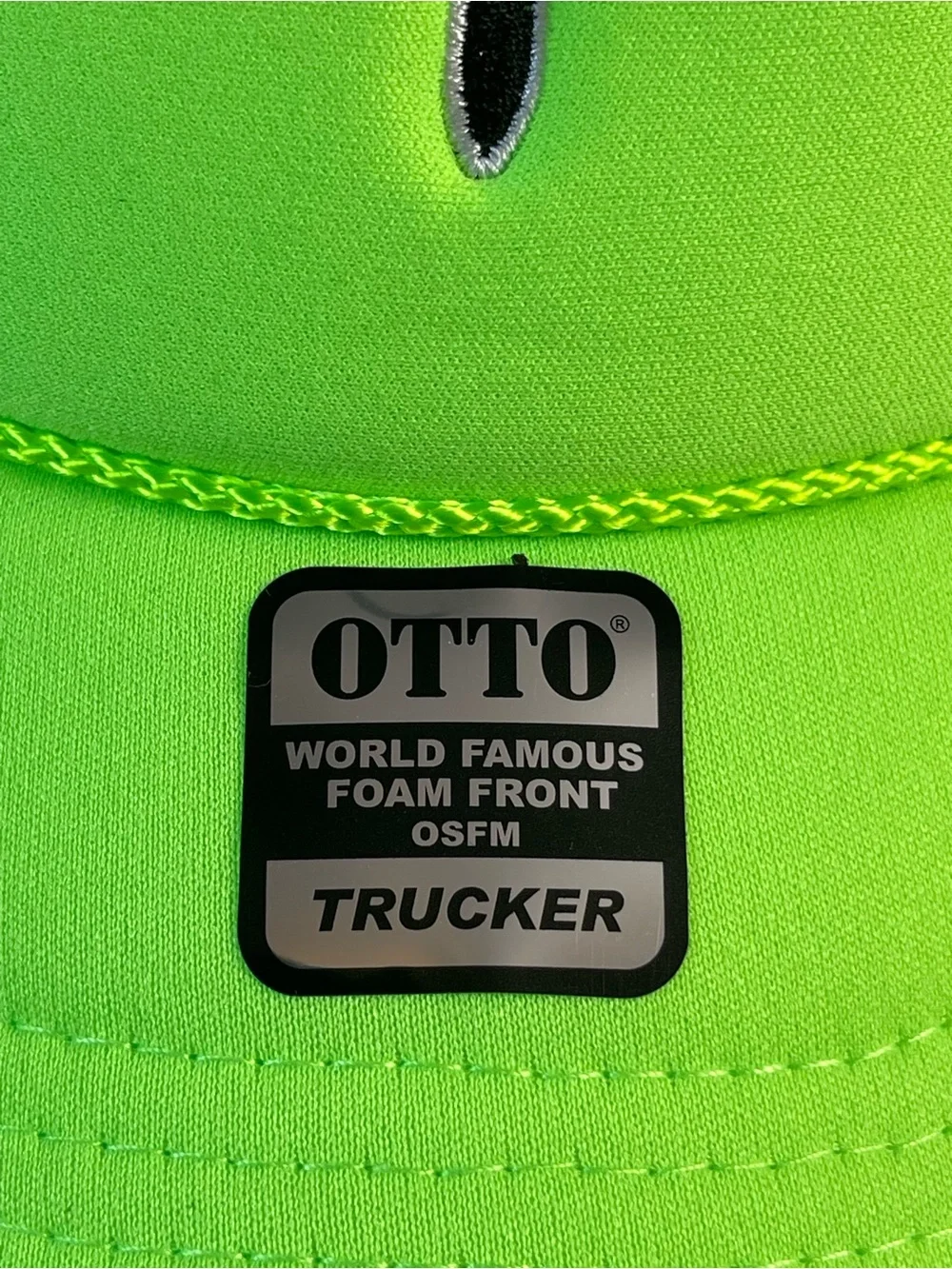 Neon Green foam Trucker Hat with Embroidered Golf tee Logo SnapBack - Picture 5 of 6